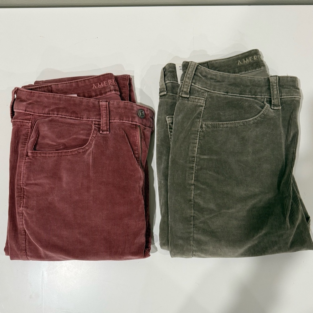 2 Pair AE High Rise Jegging